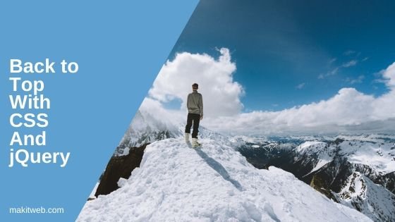 Back to top with CSS and jQuery