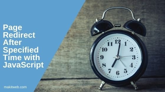 Page Redirect after specified time with JavaScript