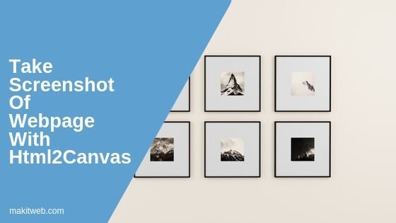 Take screenshot of webpage with Html2Canvas