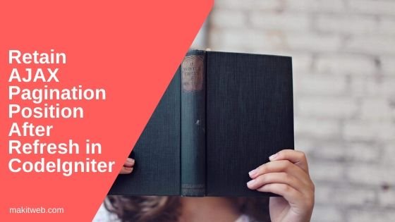 Retain AJAX pagination position after Refresh in CodeIgniter