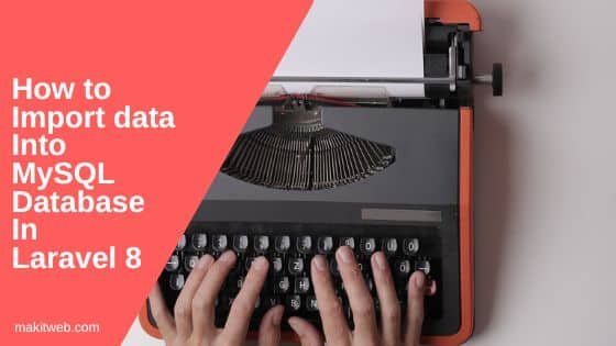 How to Import data into MySQL database in Laravel 8