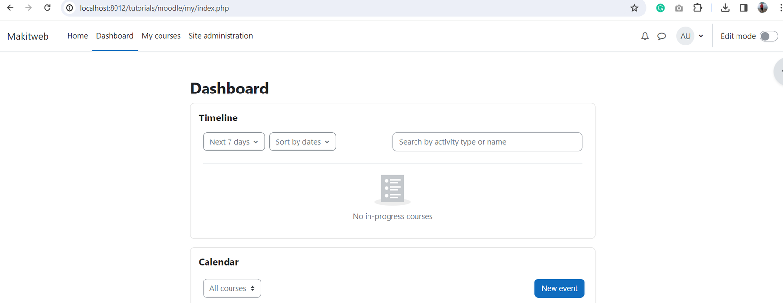Adding custom block in Moodle dashboard