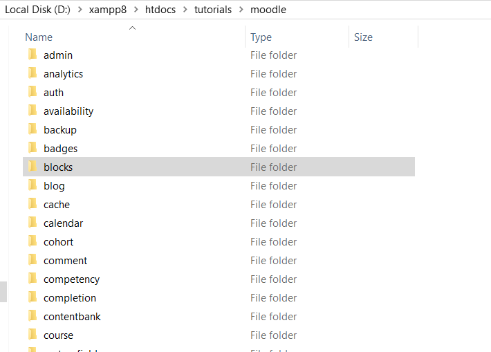 Moodle block directory